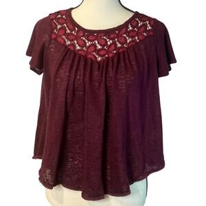 Cape Juby Women’s Burgundy Blouse Size XS